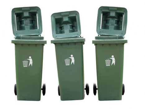 Professional rubbish removal team at work