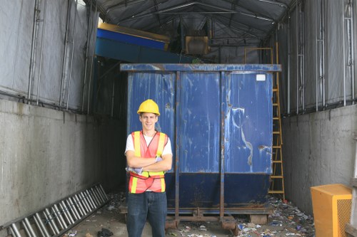 Professional skip hire service setting up a skip bin for a project